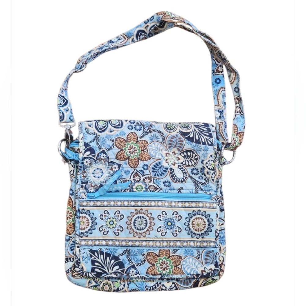 Vera Bradley Bali Blue Hipster Crossbody Bag Quilted Cotton Purse Retired Patter